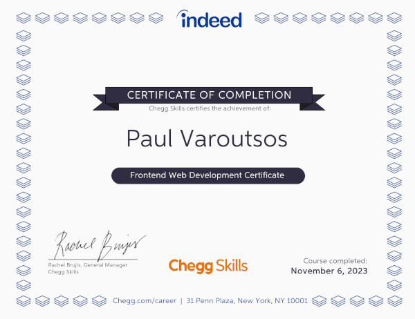 Thinkful frontend web development certificate