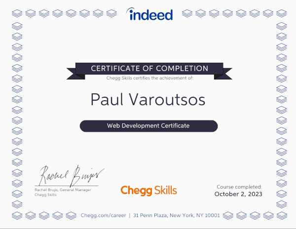 Thinkful web development certificate